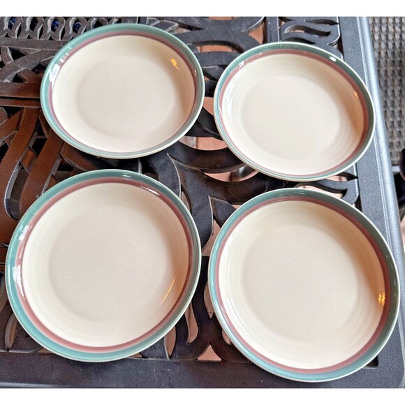 Pfaltzgraff "Juniper"~Salad Plate~6-3/4" Set of 4~Made in USA 1990s Vintage - Picture 1 of 4